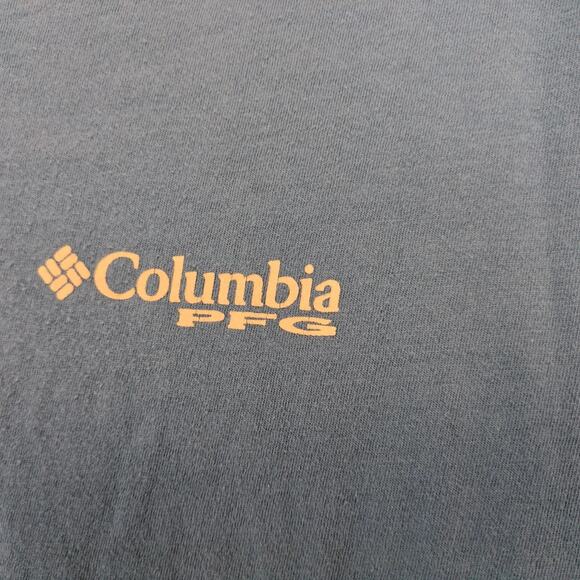 Columbia PFG Angler Mgmt Blue T-Shirt Mens XL Performance Fishing Gear Short Slv - Picture 10 of 10